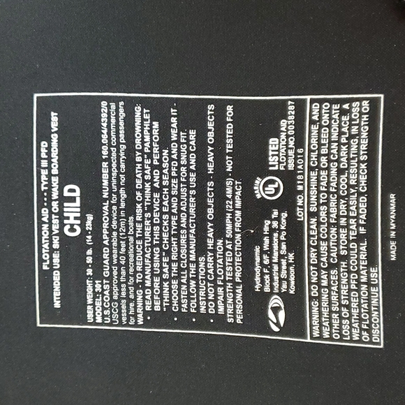 XPS  Blue and green type 3 child type 3 child safety swim vest - Picture 9 of 10